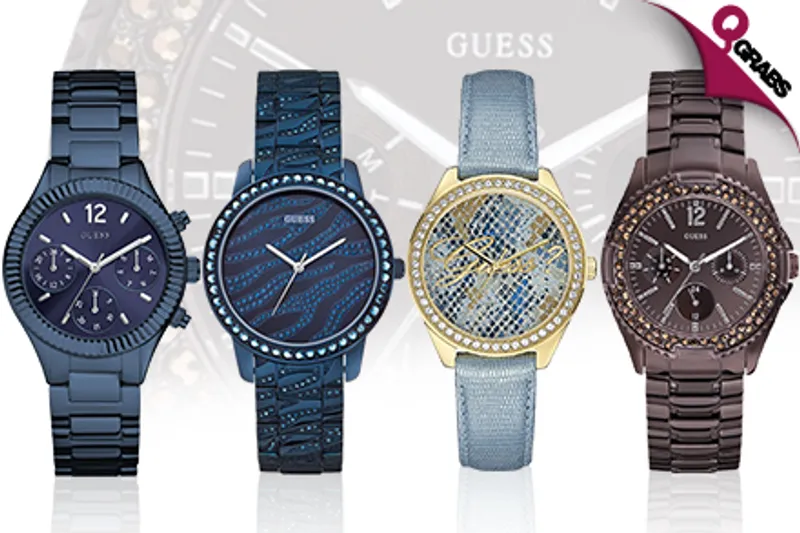 From QR449 Be Fashionable with Men OR Women's Guess Watch - Choose from 12 Trendy Designs! (Up to QR1134 Value)